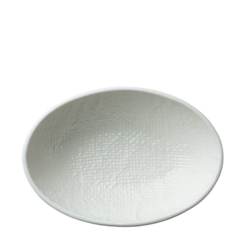 Luzerne’s Knit Oval Bowl in white.