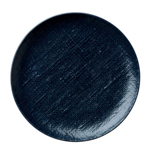 Luzerne's Knit round coupe plate 259mm in blue.