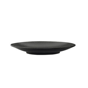 Side view of Luzerne’s Urban deep plate 275mm in black swirl pattern.