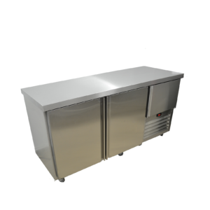 2.5 door stainless steel underbar fridge by Metnor.
