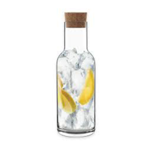 Filled Sublime carafe with cork by Luigi Bormioli.