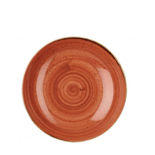 Churchill’s Stonecast coupe bowl 182mm in spiced orange.