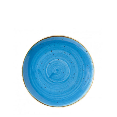 Churchill's Stonecast coupe plate 217mm in blue.