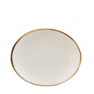 Churchill’s Stonecast oval side plate in Barley.