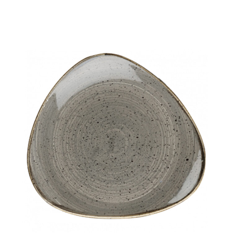 STONECAST TRIANGLE SIDE PLATE 192MM By Churchill - Core Catering