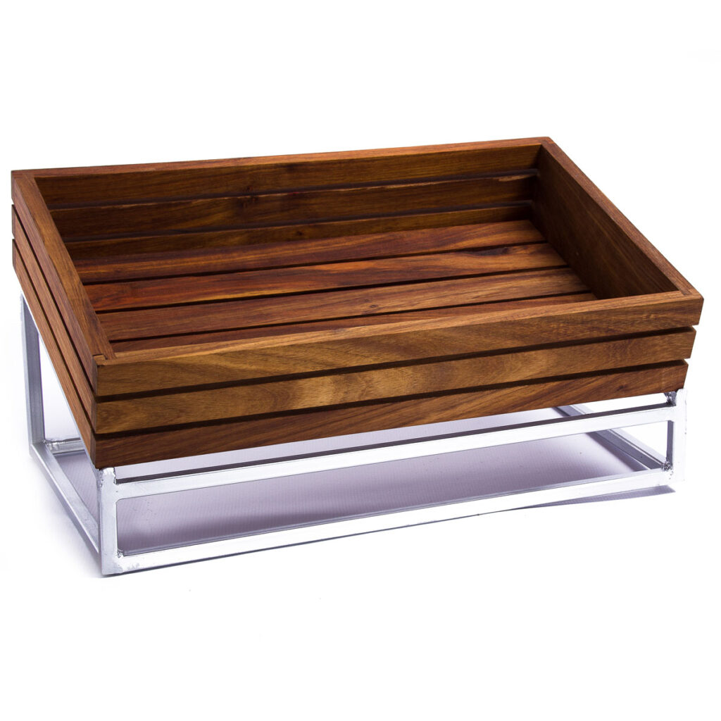 EXTRA LARGE WOOD DISPLAY BASKET By Infiniti Core Catering