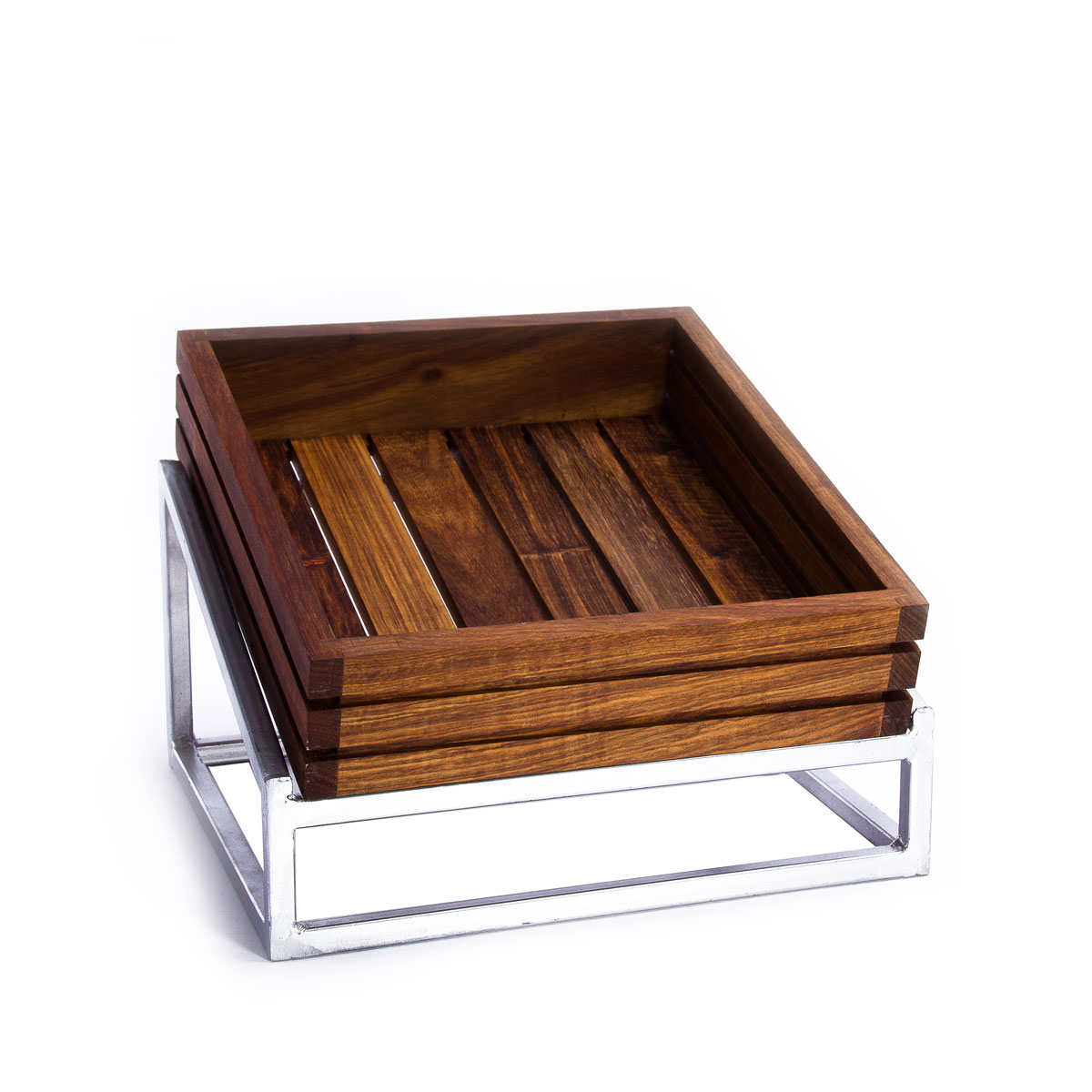 SMALL WOOD DISPLAY BASKET By Infiniti Core Catering