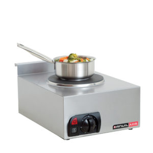 The single electric stove plate by anvil.