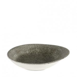 The Raku round dish by Churchill in grey.