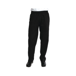 A pair of black chef baggies.