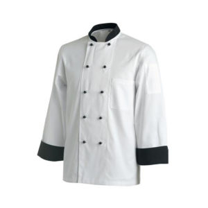 A contrast long chef jacket.