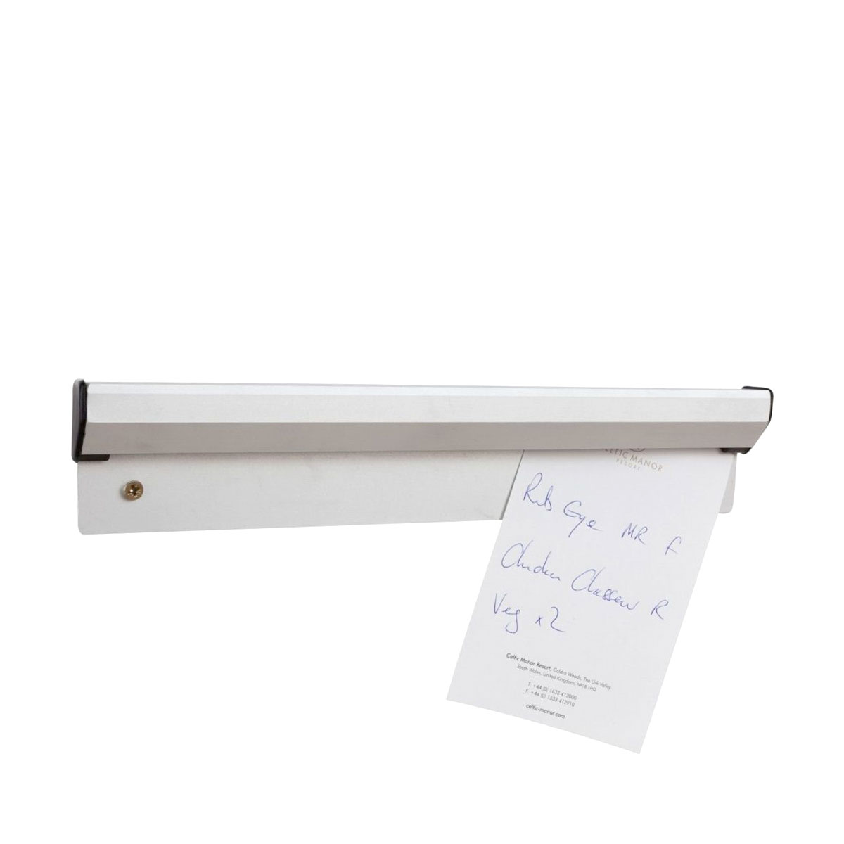 NOTE HOLDER 450MM WALL MOUNTED WHITE ALUMINIUM Core Catering