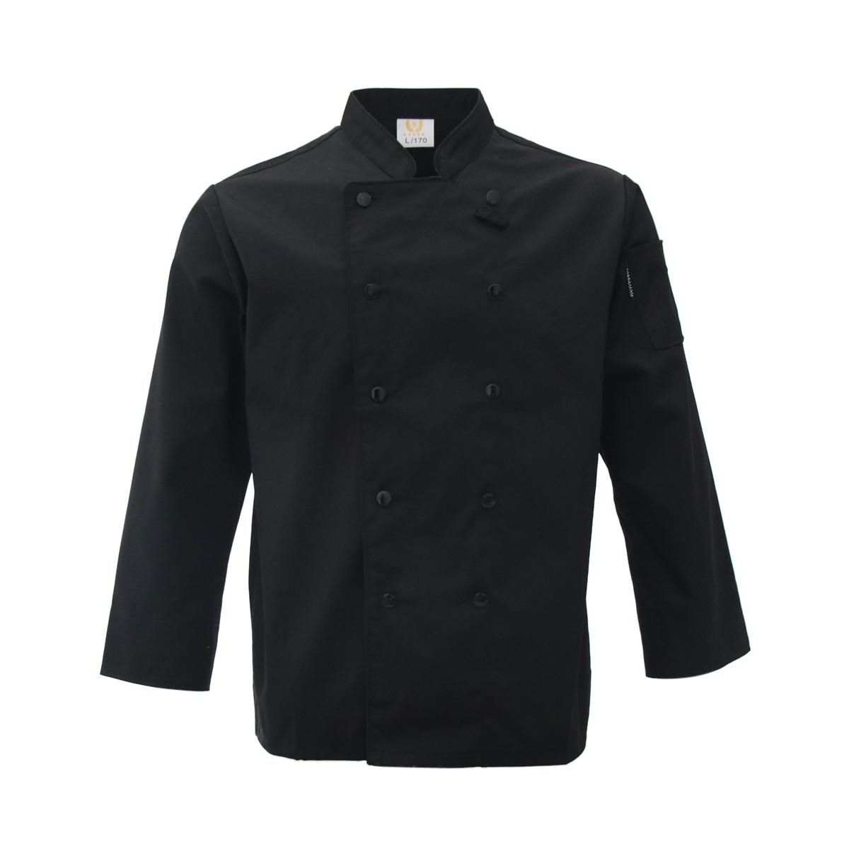 CHEF JACKET LONG SLEEVE BLACK Core Catering