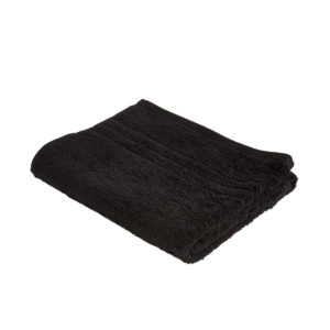 A waiter's towel with clip in black.