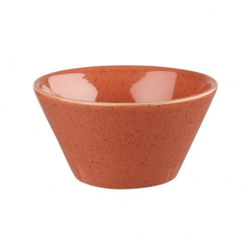 Churchill's sauce dish in spiced orange.