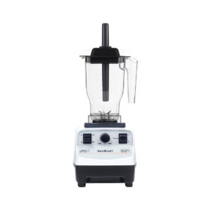 An Omniblend blender spare jug with tamper. in use.