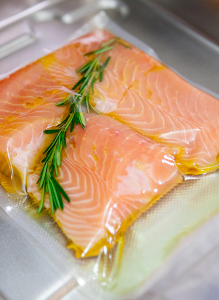 Halibut cooked sous vide.