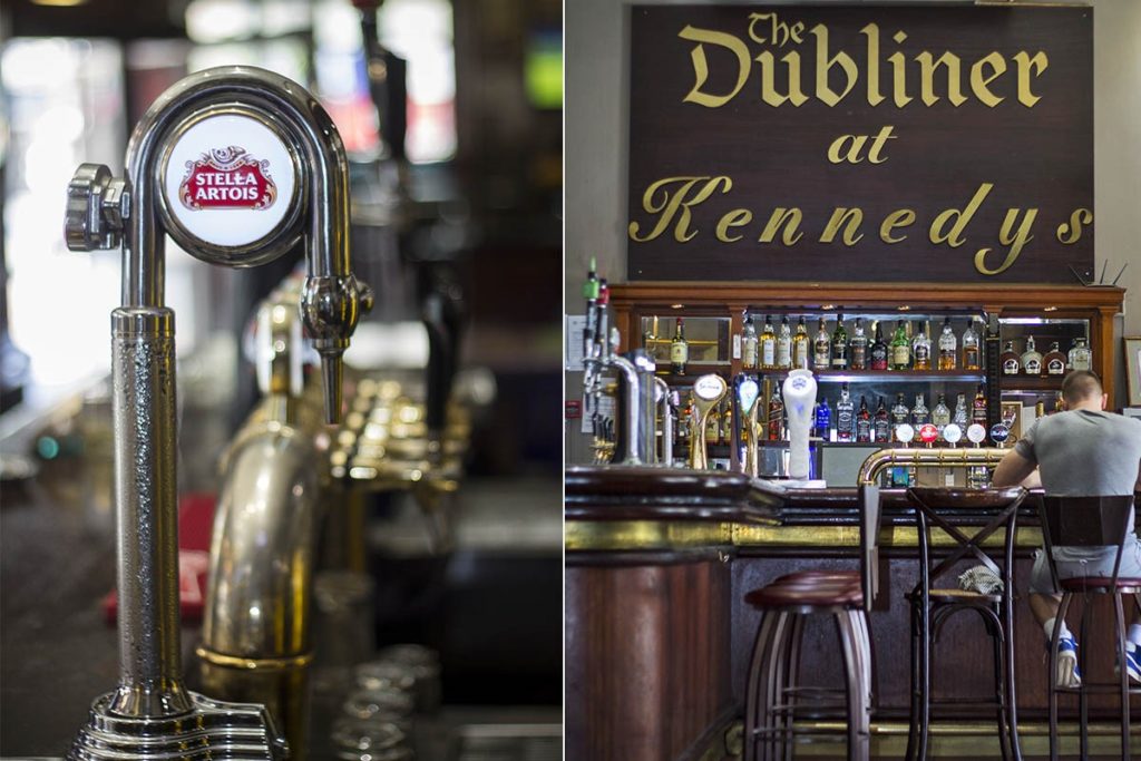 The Dubliner's bar.