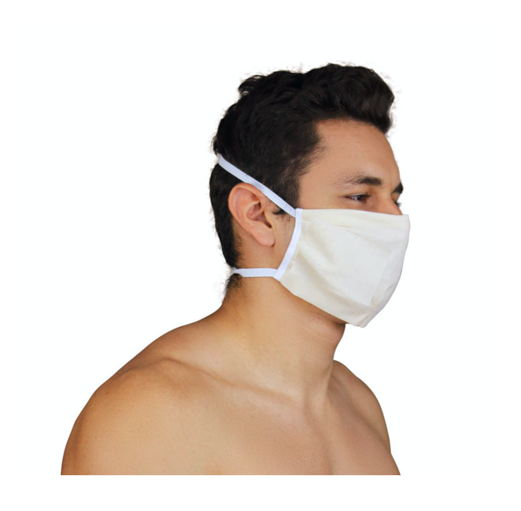 WHITE FABRIC FACE MASK Comfort Fit Core Catering
