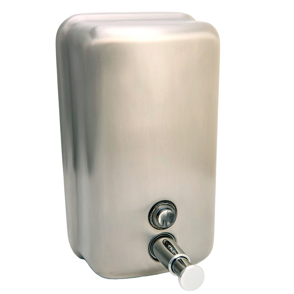 GOLDEN TOUCH MANUAL SOAP DISPENSER 1000ML S/STEEL LOCKABLE Core