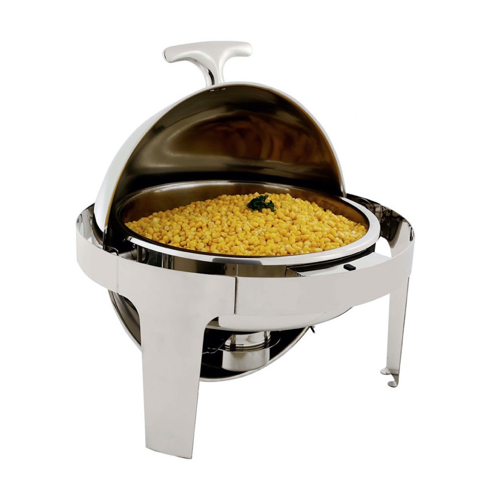 ROUND CHAFING DISH S/STEEL ROLL TOP By Global Core Catering