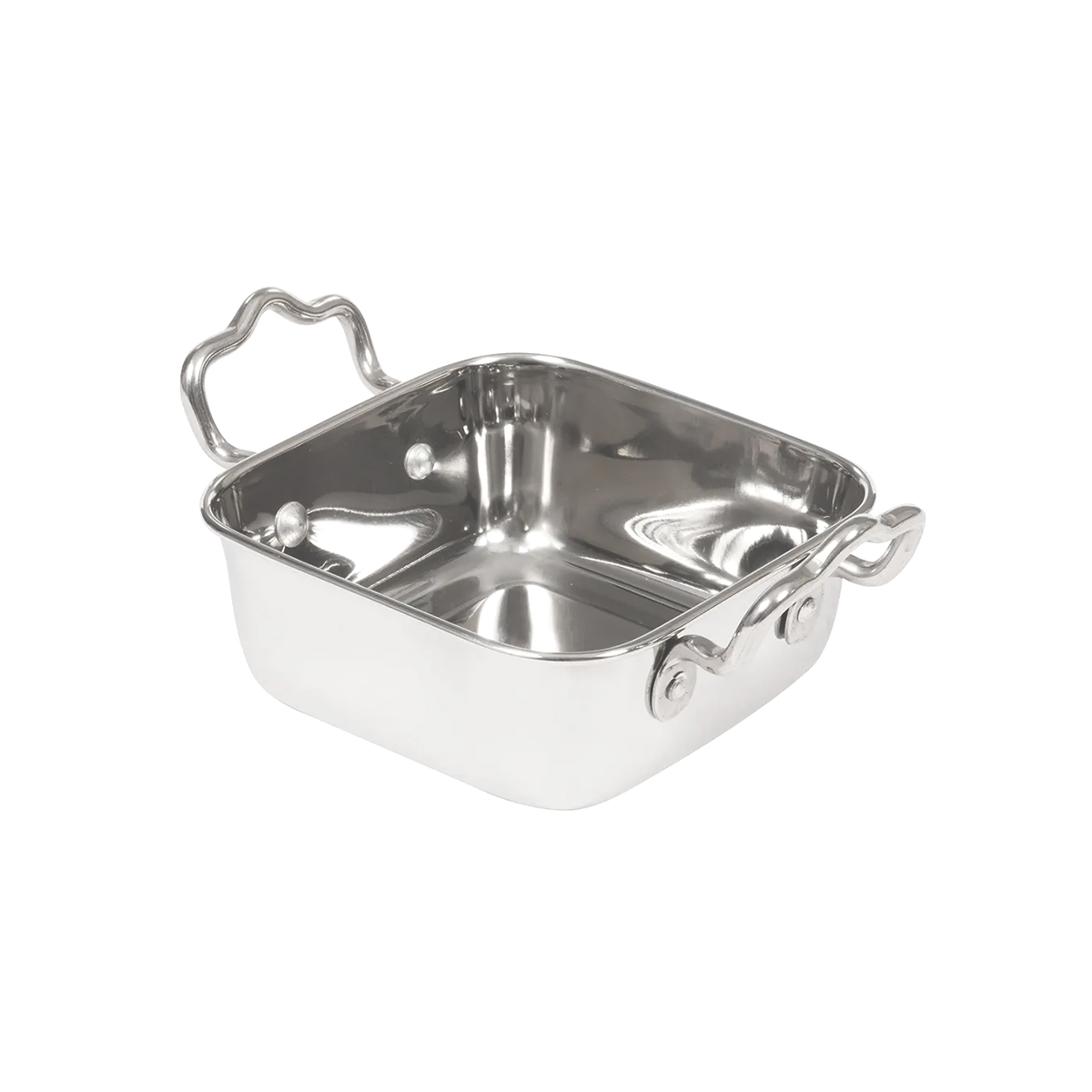 MINI SQUARE ROASTING PAN 115MM STAINLESS STEEL