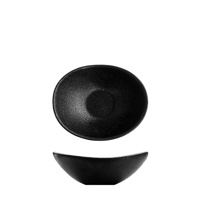 TEMPEST OVAL SAUCE DISH 100MM BLACK By Fortis Core Catering