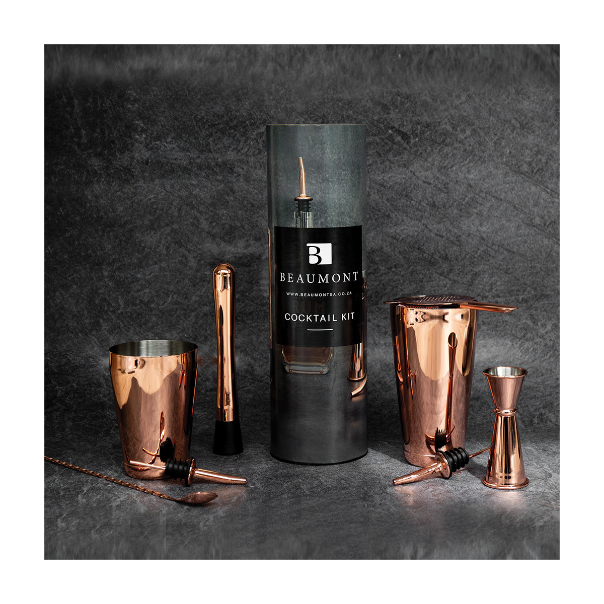 COPPER-PLATED COCKTAIL KIT 8 PIECE - Core Catering