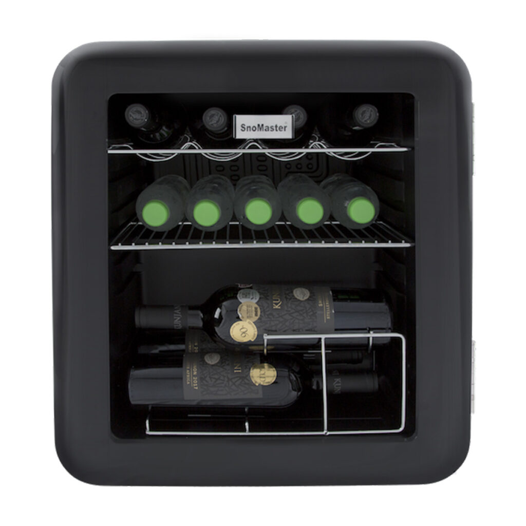 RETRO COUNTER TOP BEVERAGE COOLER 50L WITH GLASS DOOR INSERT BLACK By