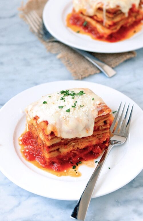 Layered Eggplant Parmigiana Lasagne Core Catering