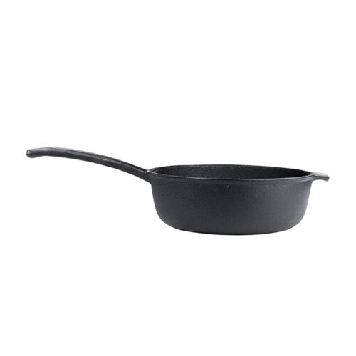 CAST IRON CHEF SAUCEPAN WITH LID 240MM BLACK Core Catering