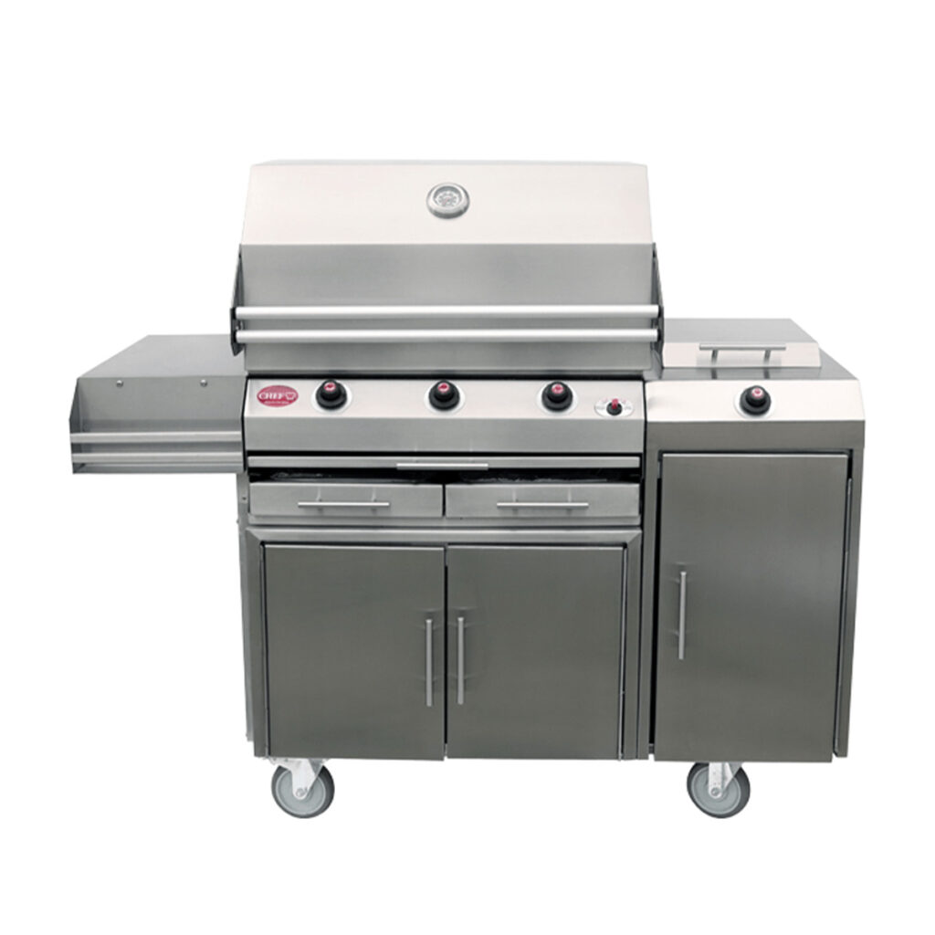 MOBILE GAS BRAAI 3 BURNER ZODIAC By Chef Core Catering