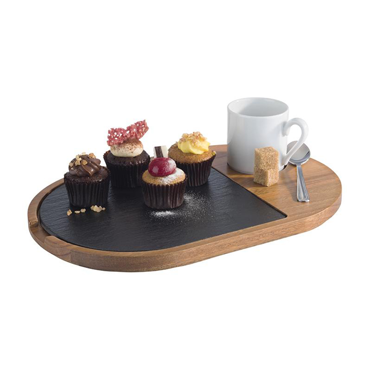 WOODEN SERVING BOARD 2 PIECE SET By APS Core Catering