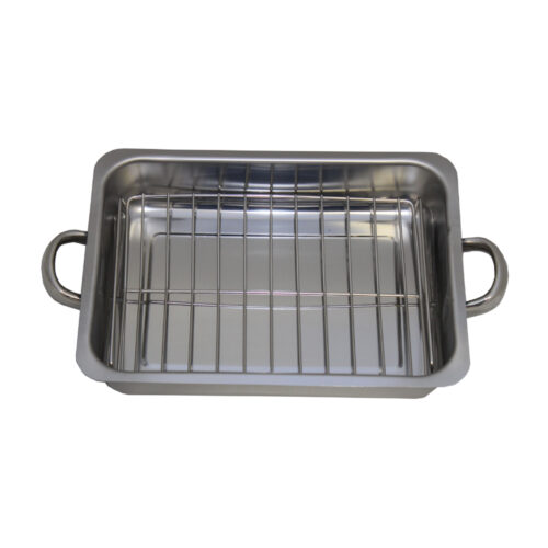 MEDIUM ROASTING PAN WITH GRID STAINLESS STEEL Core Catering