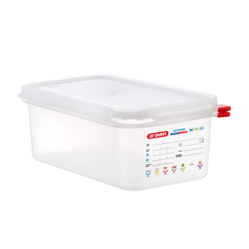 GN 1/4 AIRTIGHT CONTAINER 100MM By Araven Core Catering