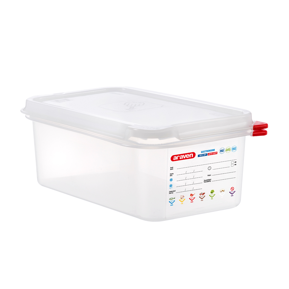 GN 1/4 AIRTIGHT CONTAINER 100MM By Araven Core Catering