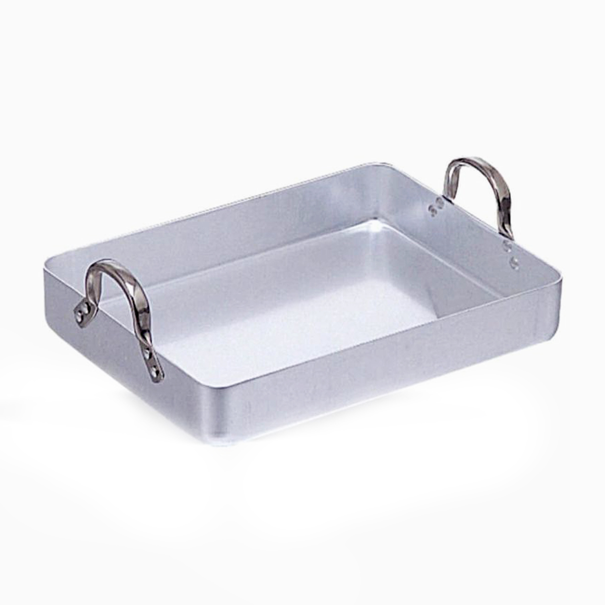 ALUMINIUM ROASTING PAN 400X300MM FIXED HANDLES By Infinity Core Catering